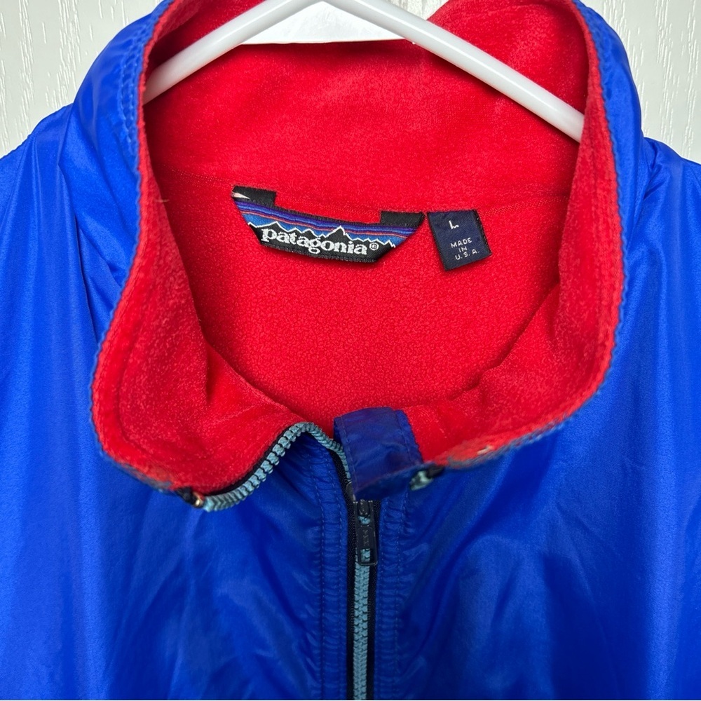 Vintage Patagonia Jacket Adult M Blue Bomber Fleece Lined Zip 90s Pocket USA - Picture 2 of 8